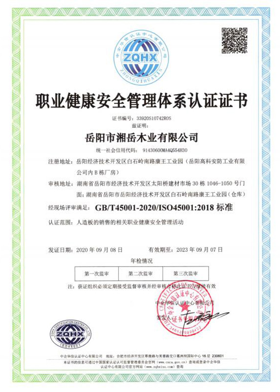 GB/T45001-2020/ISO45001:2018職業(yè)健康安全管理體系認(rèn)證